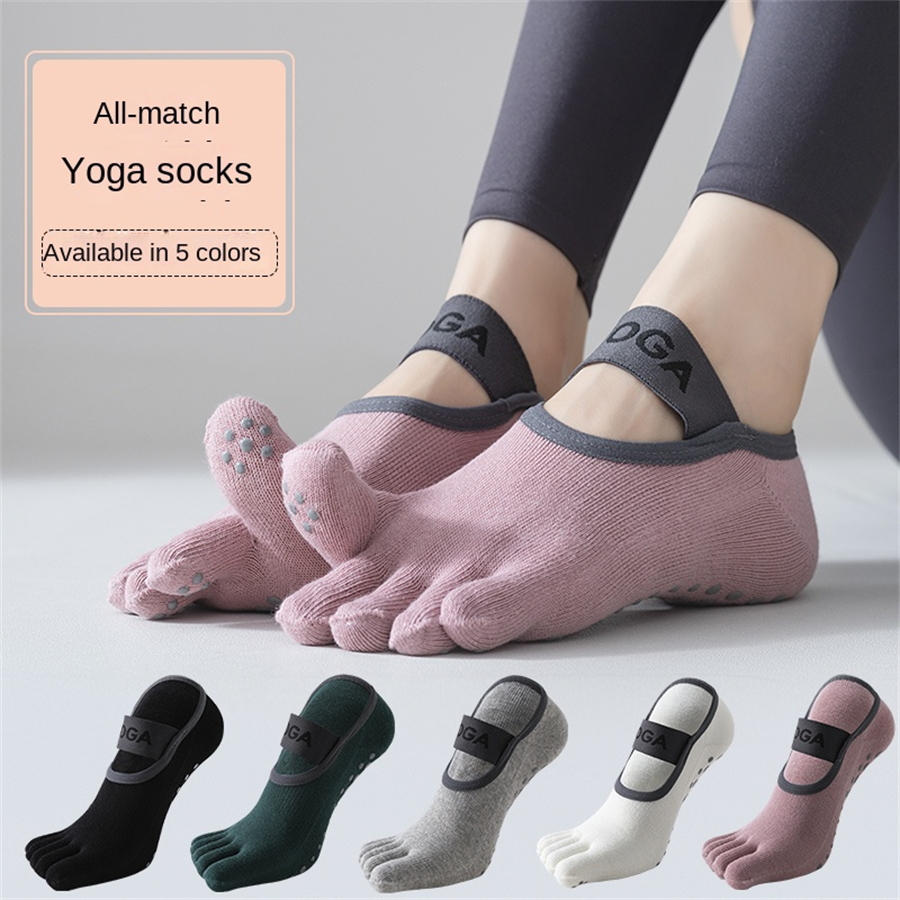 Medias Para Pilates Y Yoga - Anti-slip Pilates Socks with 5 Toes