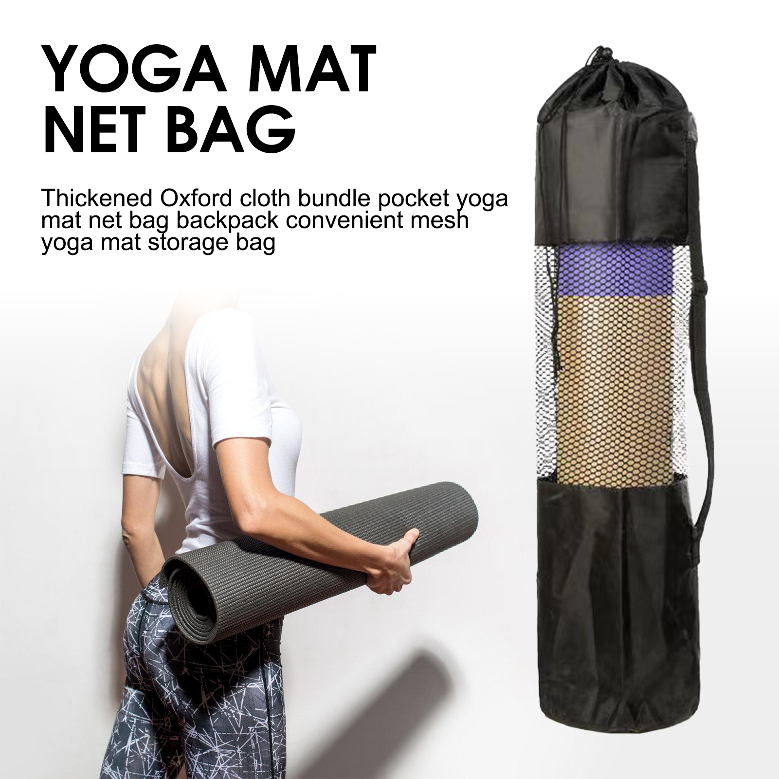 Pilates Yoga Gear - Yoga Mat Bag with Mesh Window
