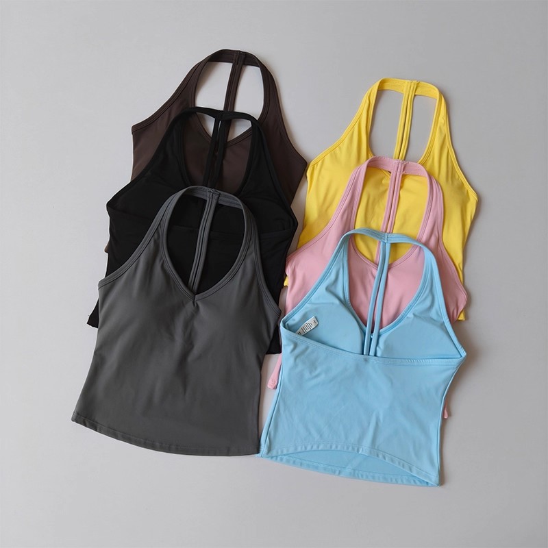 Pilates Yoga Wear - Sports Bra Women's V-neck Halter Neck