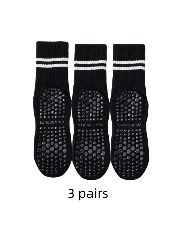 3 pairs of yoga socks, medium  - مراجعة Medias Para Pilates Y Yoga وسعره