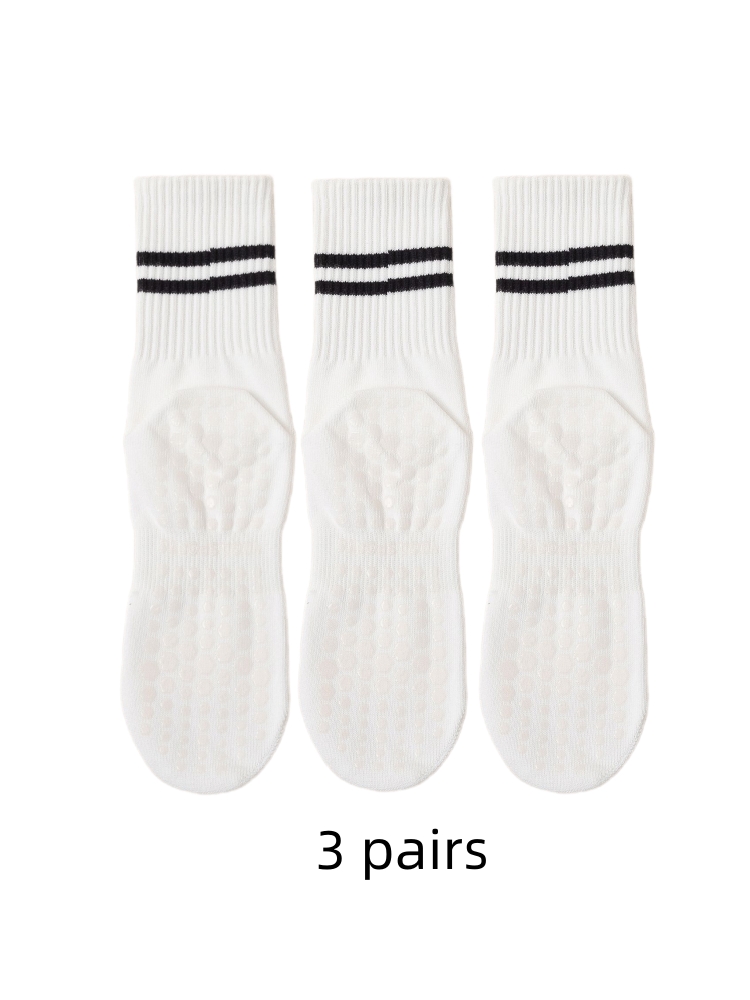 3 pairs of yoga socks, medium  - مراجعة Medias Para Pilates Y Yoga وسعره
