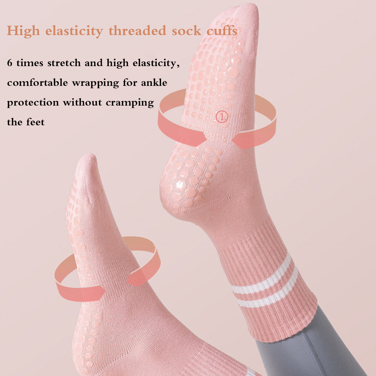 Pilates Socks with Grips for W - مراجعة Medias Para Pilates Y Yoga وسعره