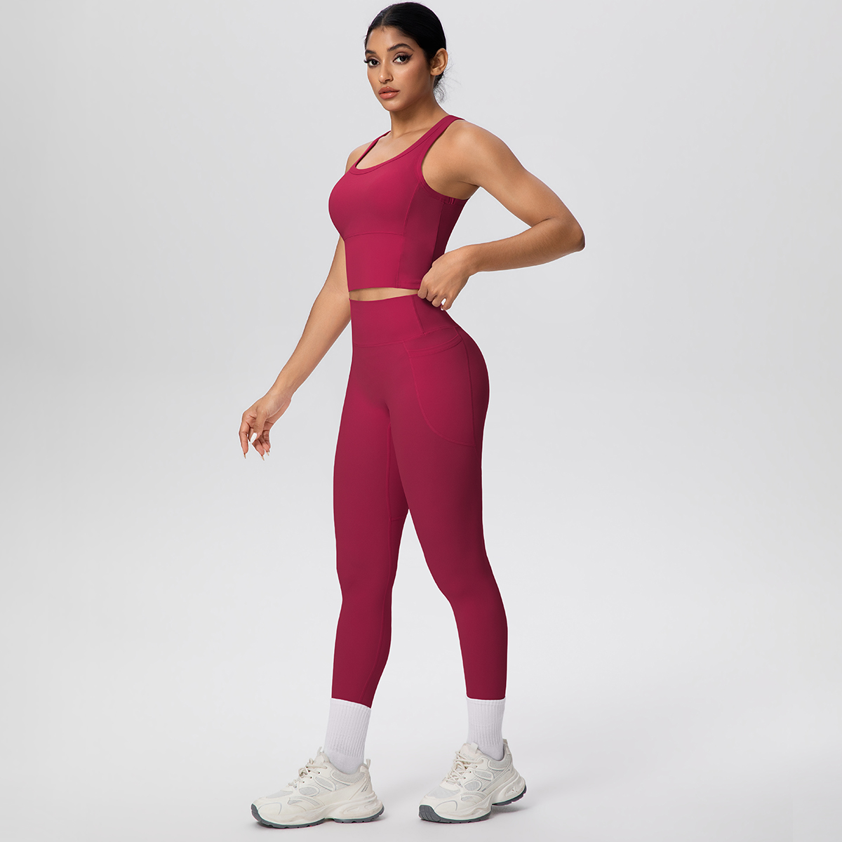 Sport Leggings Yoga Set Women  - مراجعة Pilates Yoga Outfit وسعره