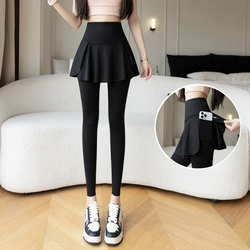 Women Seamless Fake Two Pieces - مراجعة Pilates Yoga Outfit وسعره