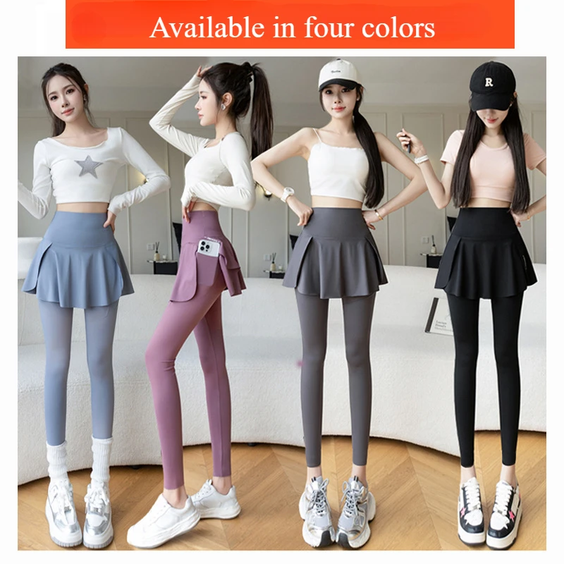 Women Seamless Fake Two Pieces - مراجعة Pilates Yoga Outfit وسعره