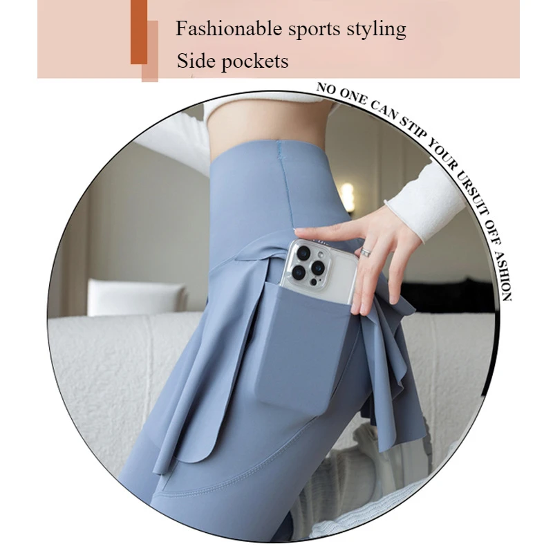 Women Seamless Fake Two Pieces - مراجعة Pilates Yoga Outfit وسعره