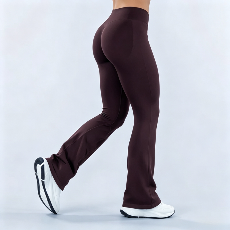 Gym Flared Leggings Seamless Q - مراجعة Pilates In Yoga Pants وسعره