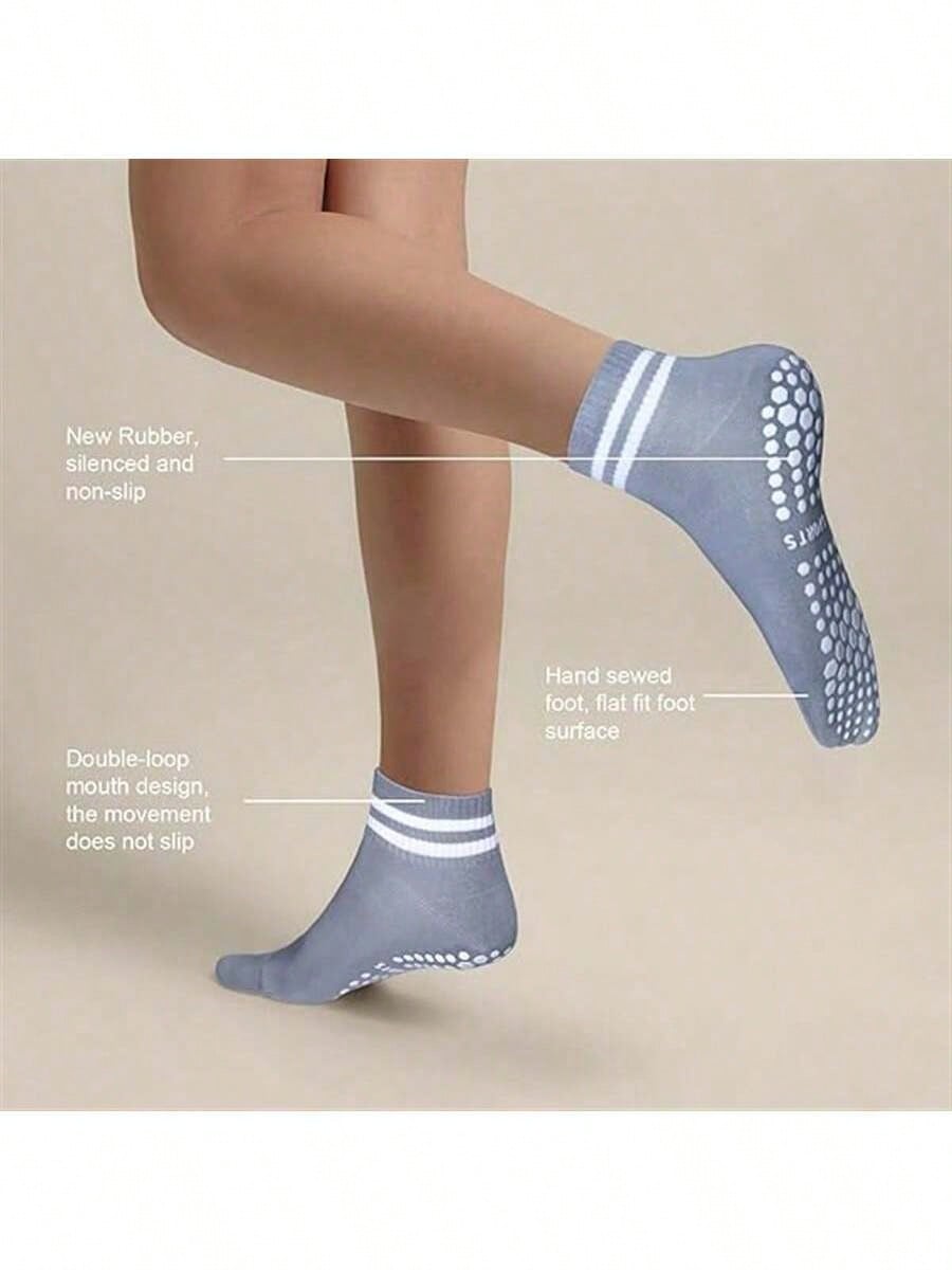 5 Pairs Women Double Stripe No - مراجعة Pilates Yoga Wear وسعره