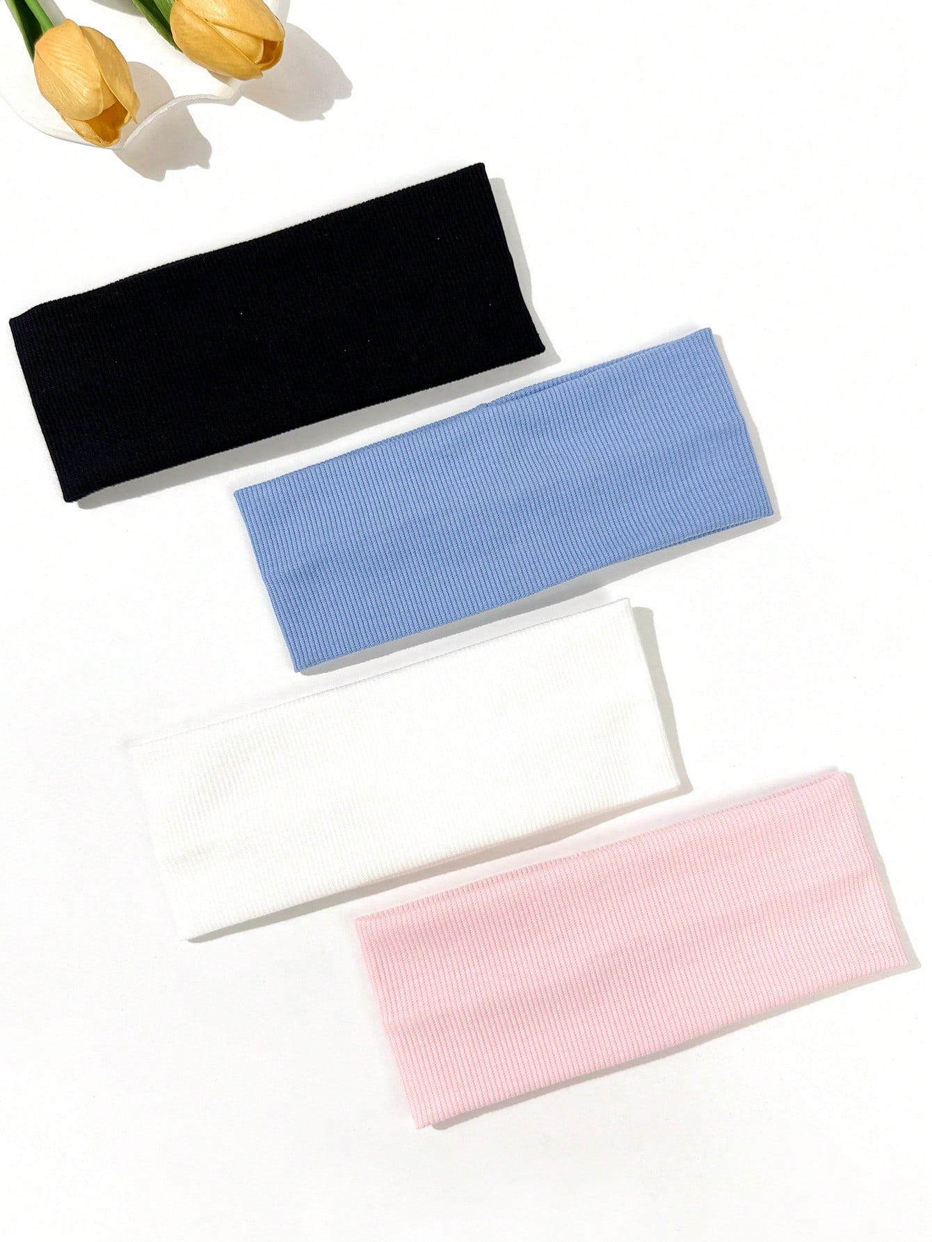 4-piece set of solid-color hai - مراجعة Pilates Yoga Gear وسعره