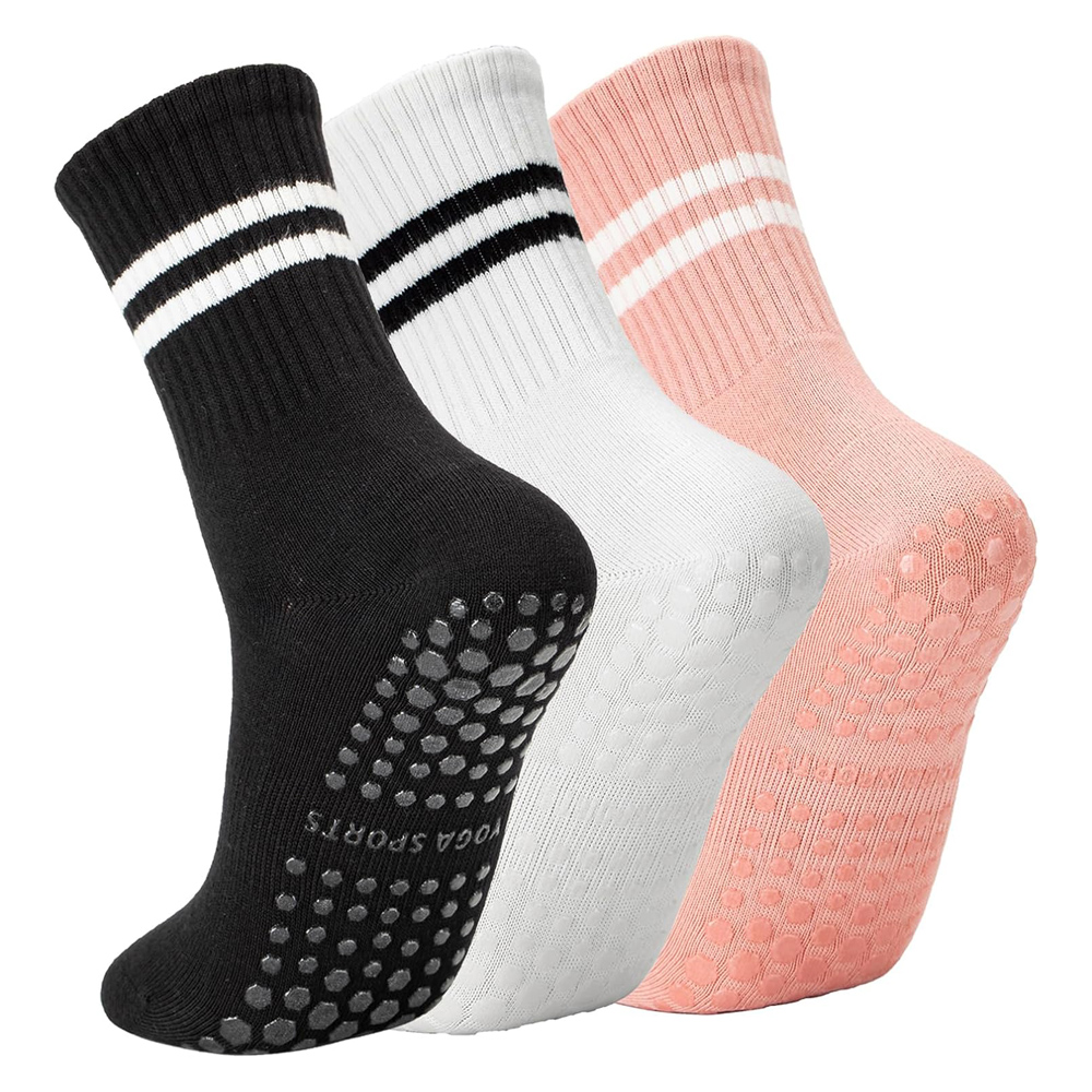 Yoga Pilates Socks with Grips  - مراجعة Medias Para Pilates Y Yoga وسعره