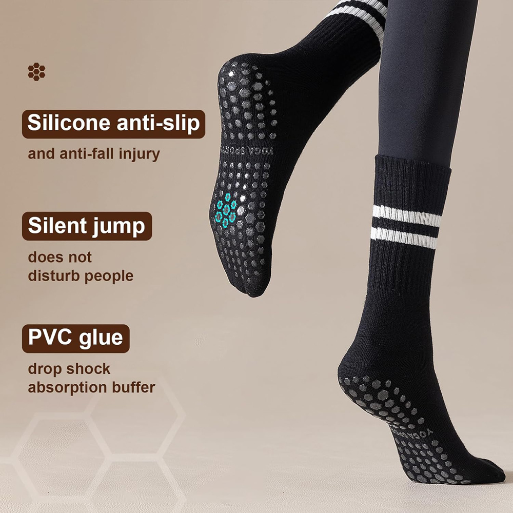 Yoga Pilates Socks with Grips  - مراجعة Medias Para Pilates Y Yoga وسعره