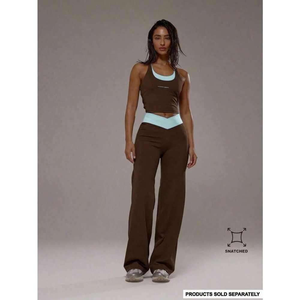 Sport Cross Waistband Layered  - مراجعة Pilates In Yoga Pants وسعره
