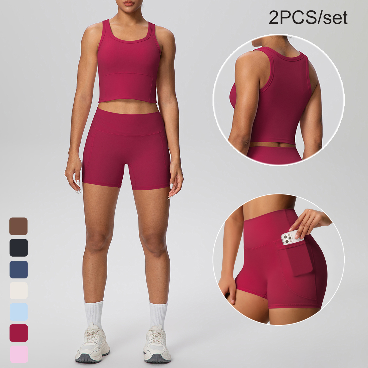 2PCS Women Summer Fitness Spor - مراجعة Pilates Yoga Gear وسعره