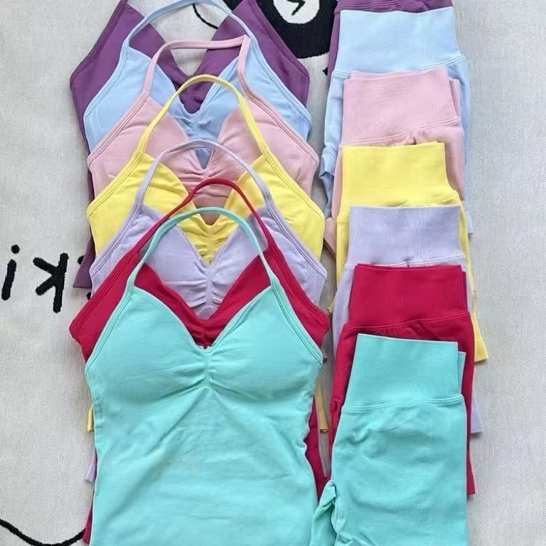 1-2 Pieces Gym Set Women Backl - مراجعة Pilates Yoga Outfit وسعره
