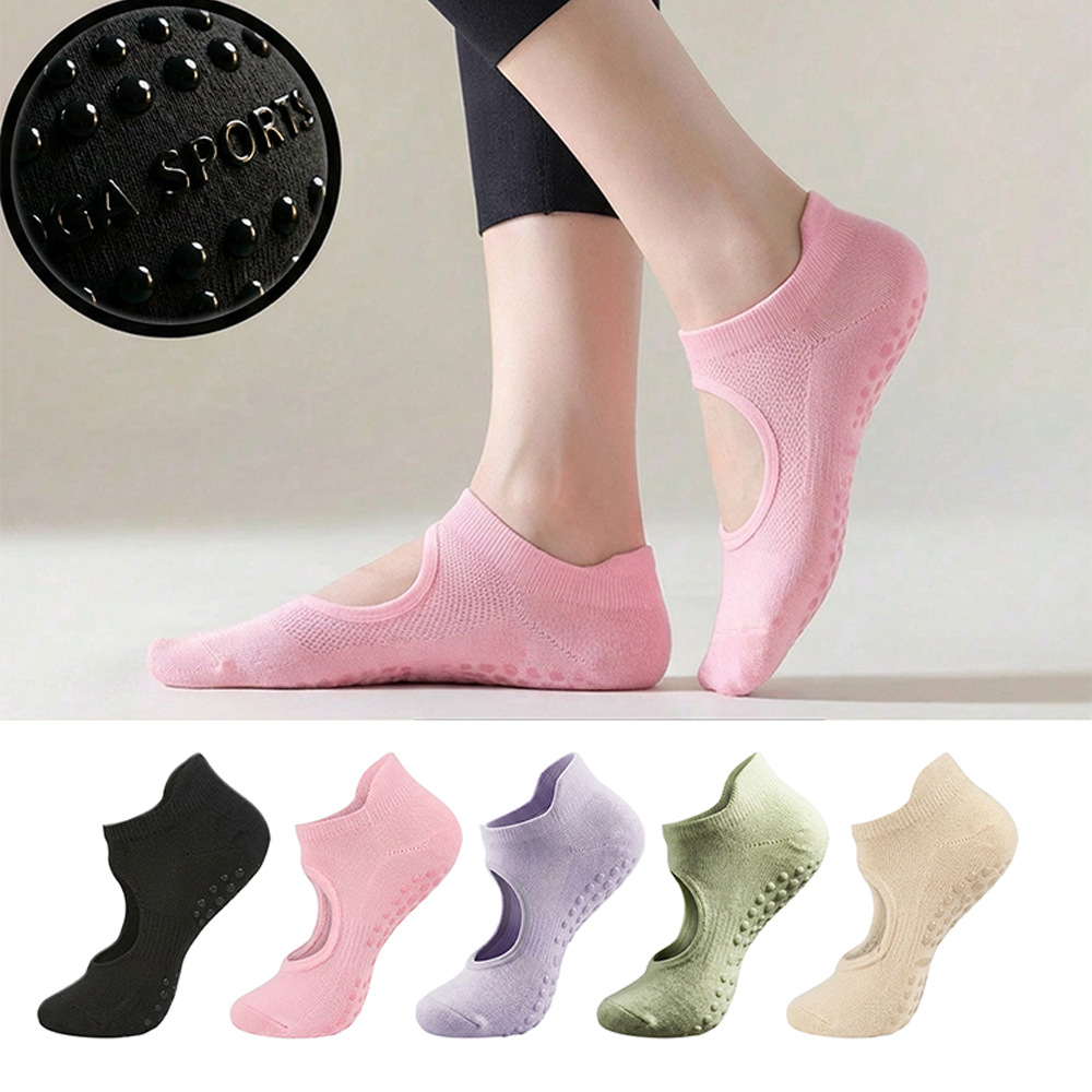 2/12PC Backless Non-slip Fitne - مراجعة Medias Para Pilates Y Yoga وسعره