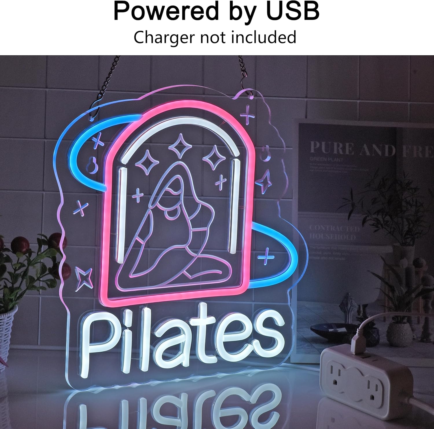 Pilates Neon Sign Art Wall Lig - مراجعة Pilates Yoga Wellness وسعره