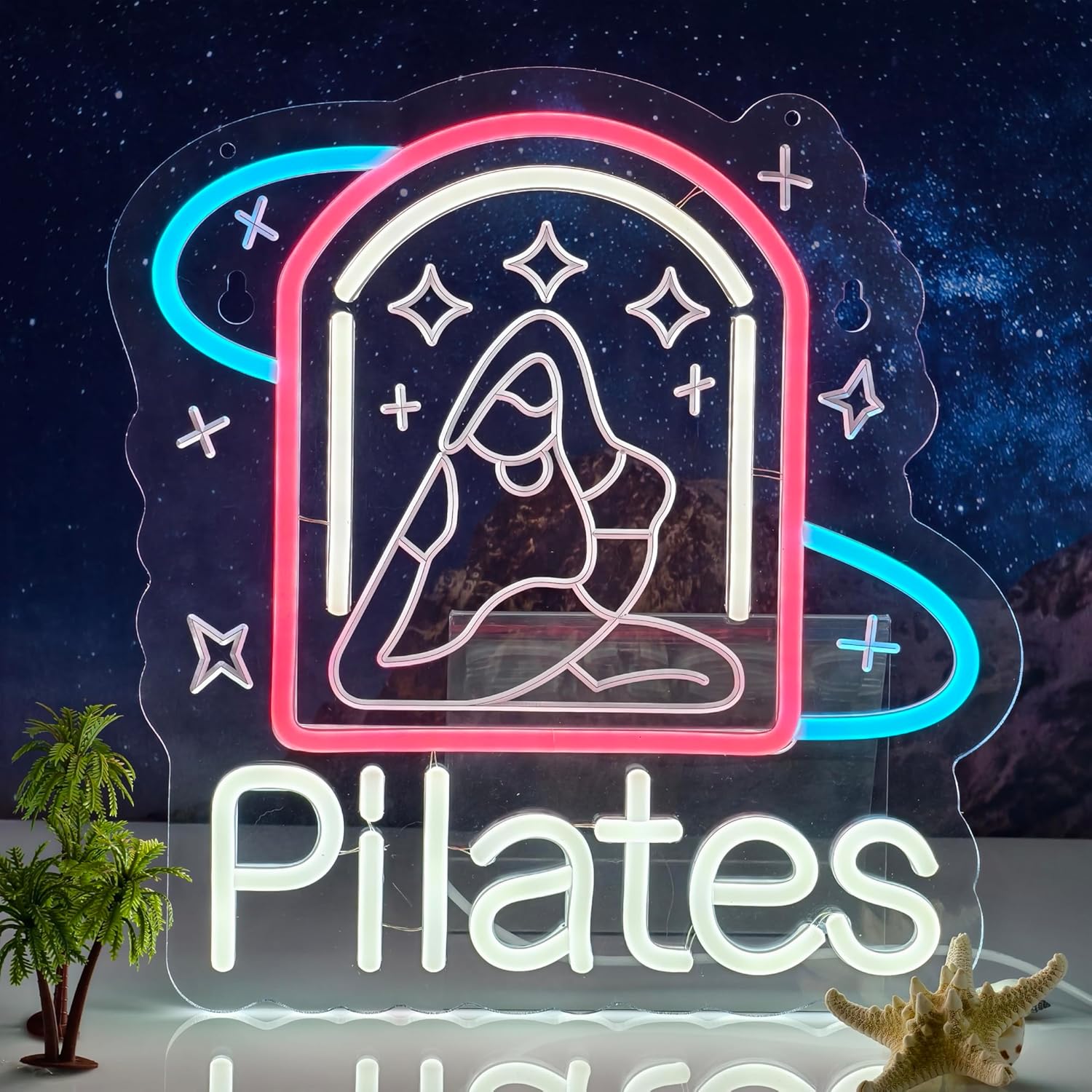 Pilates Neon Sign Art Wall Lig - مراجعة Pilates Yoga Wellness وسعره