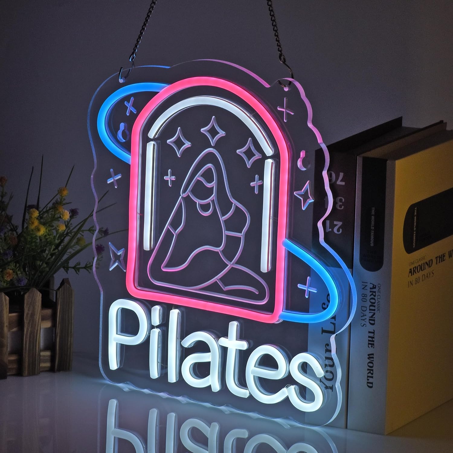 Pilates Neon Sign Art Wall Lig - مراجعة Pilates Yoga Wellness وسعره